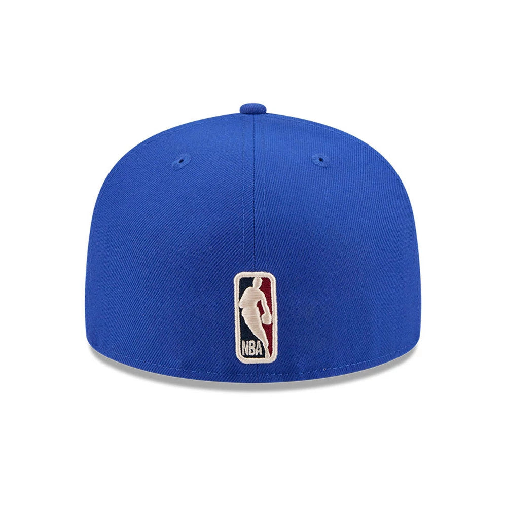 Pictured is this NBA Hardwood Classic Sidepatch Golden State Warriors 59FIFTY Fitted cap in blue. 7