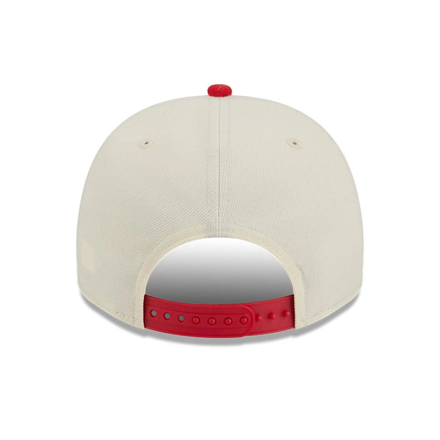 Pictured is this NBA Hardwood Classic Houston Rockets 9FIFTY A-Frame Snapback cap in red. 7