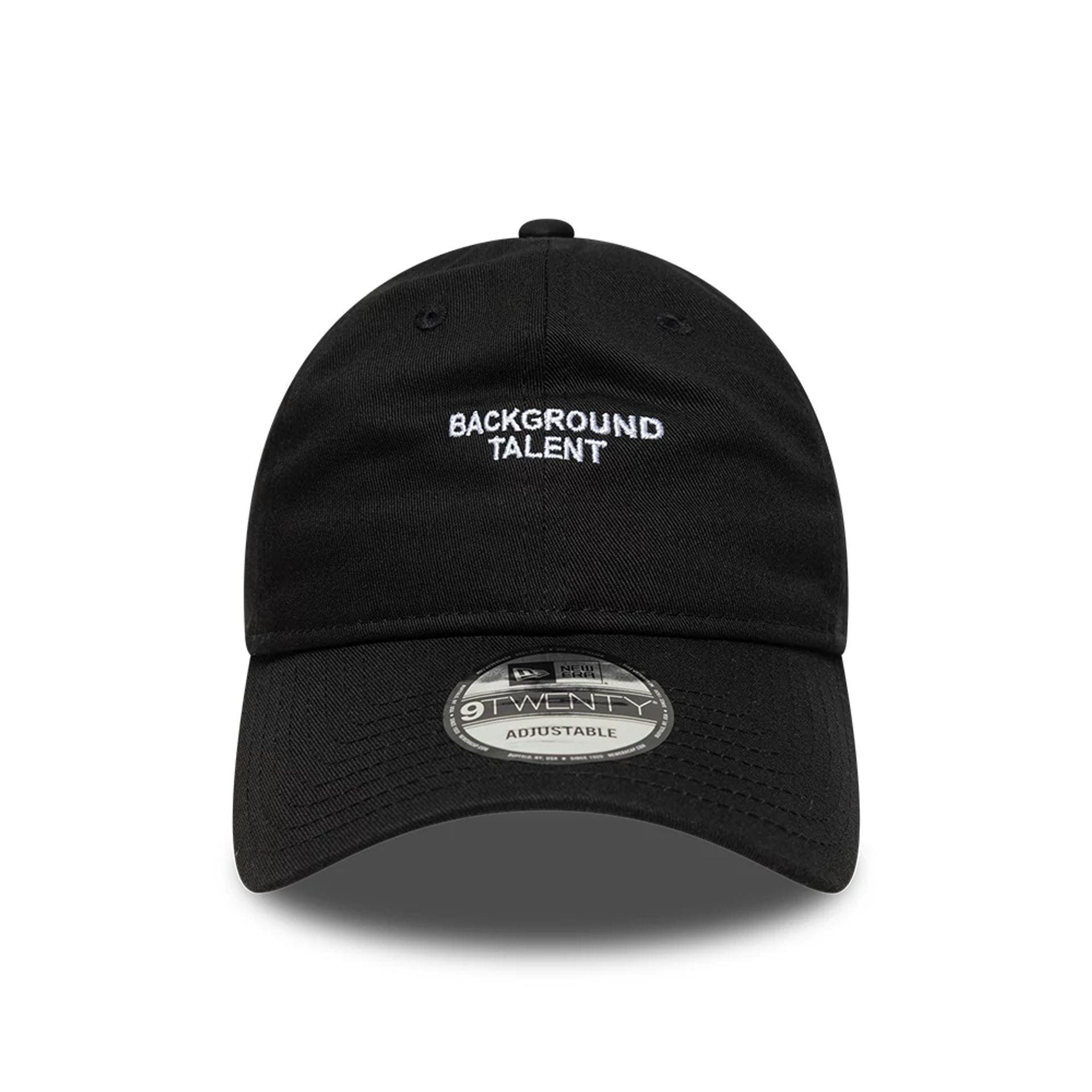 This is a New Era Slogan Background Talent Black 9TWENTY Adjustable Cap 2