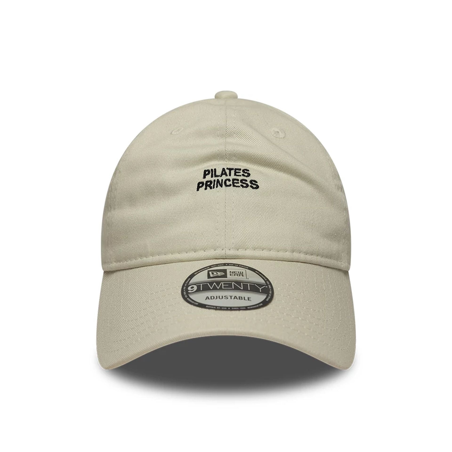 This is a New Era Slogan Pilates Princess Light Beige 9TWENTY Adjustable Cap 2