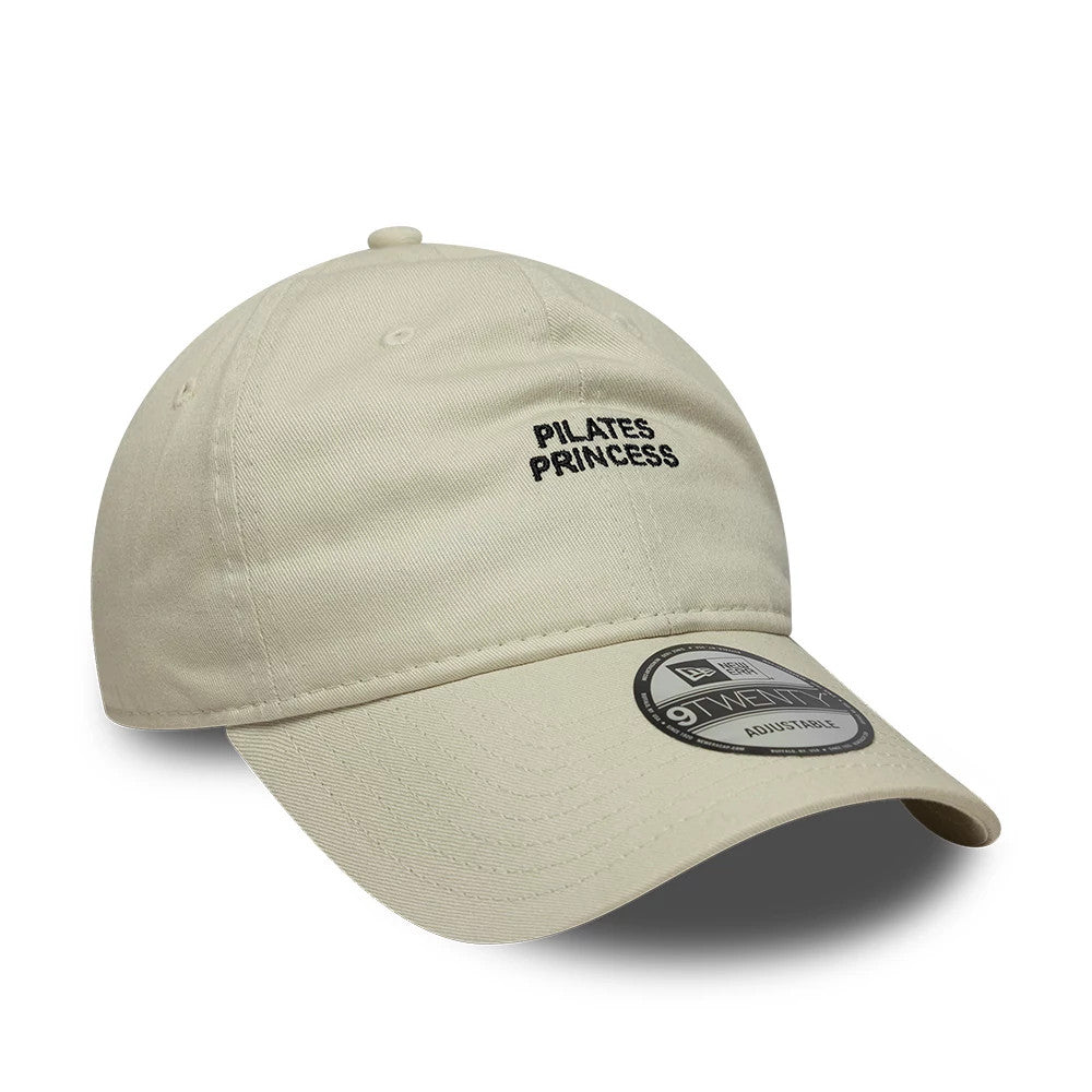 This is a New Era Slogan Pilates Princess Light Beige 9TWENTY Adjustable Cap 3