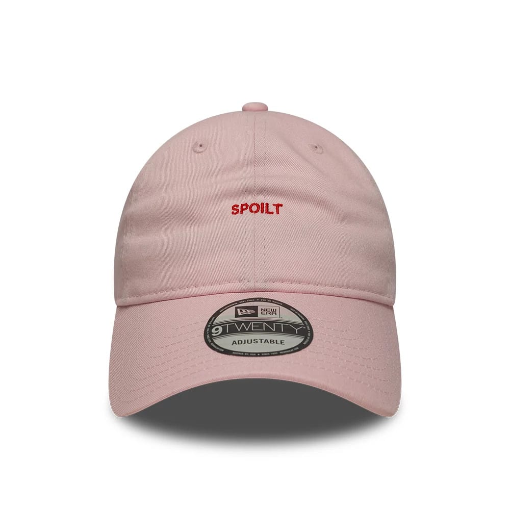 This is a New Era Slogan Spoilt Pastel Pink 9TWENTY Adjustable Cap 2