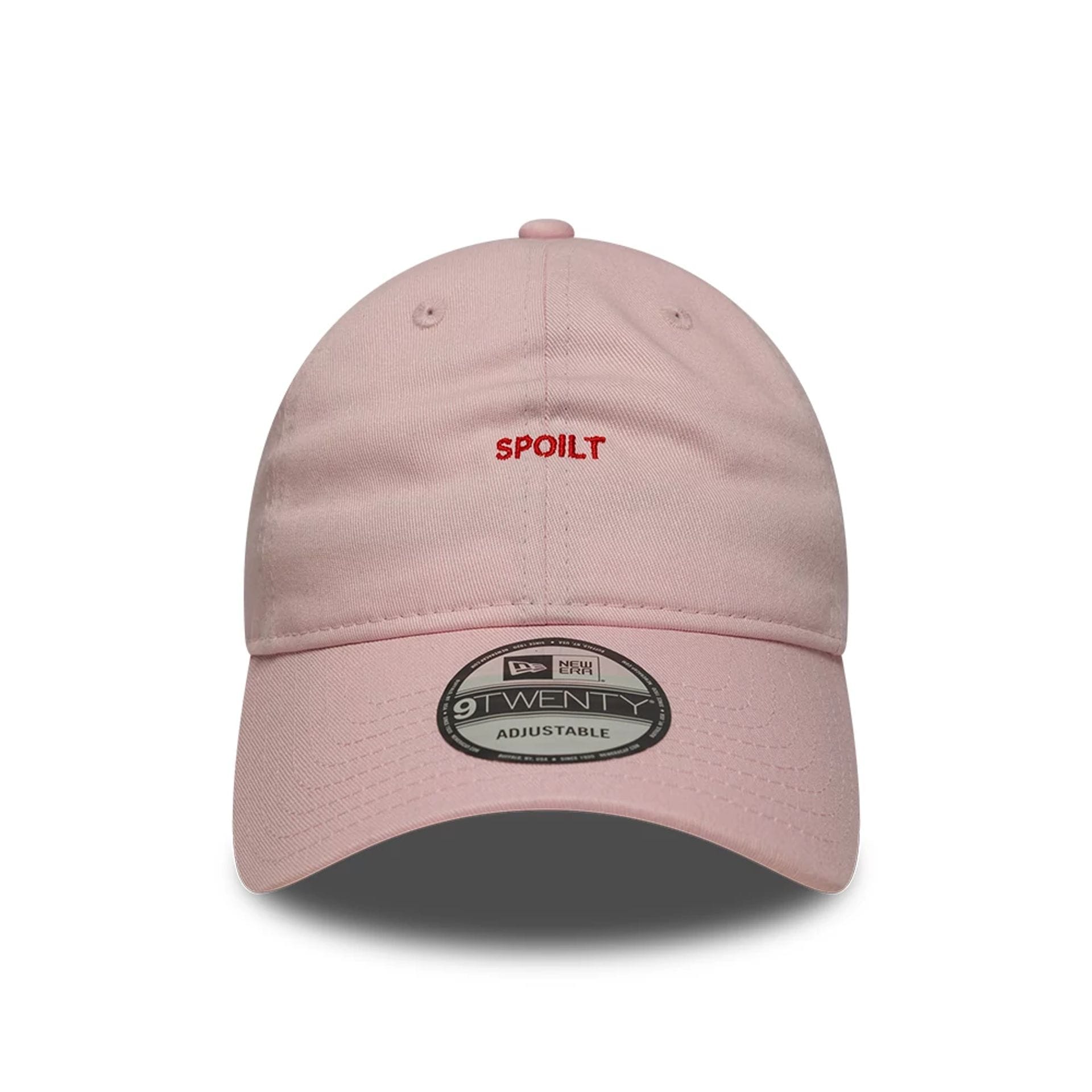 This is a New Era Slogan Spoilt Pastel Pink 9TWENTY Adjustable Cap 2