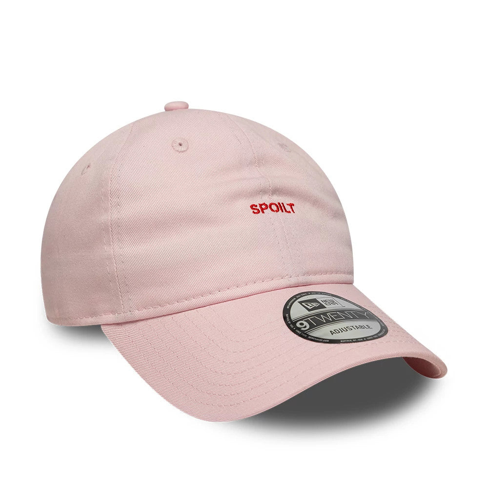This is a New Era Slogan Spoilt Pastel Pink 9TWENTY Adjustable Cap 3