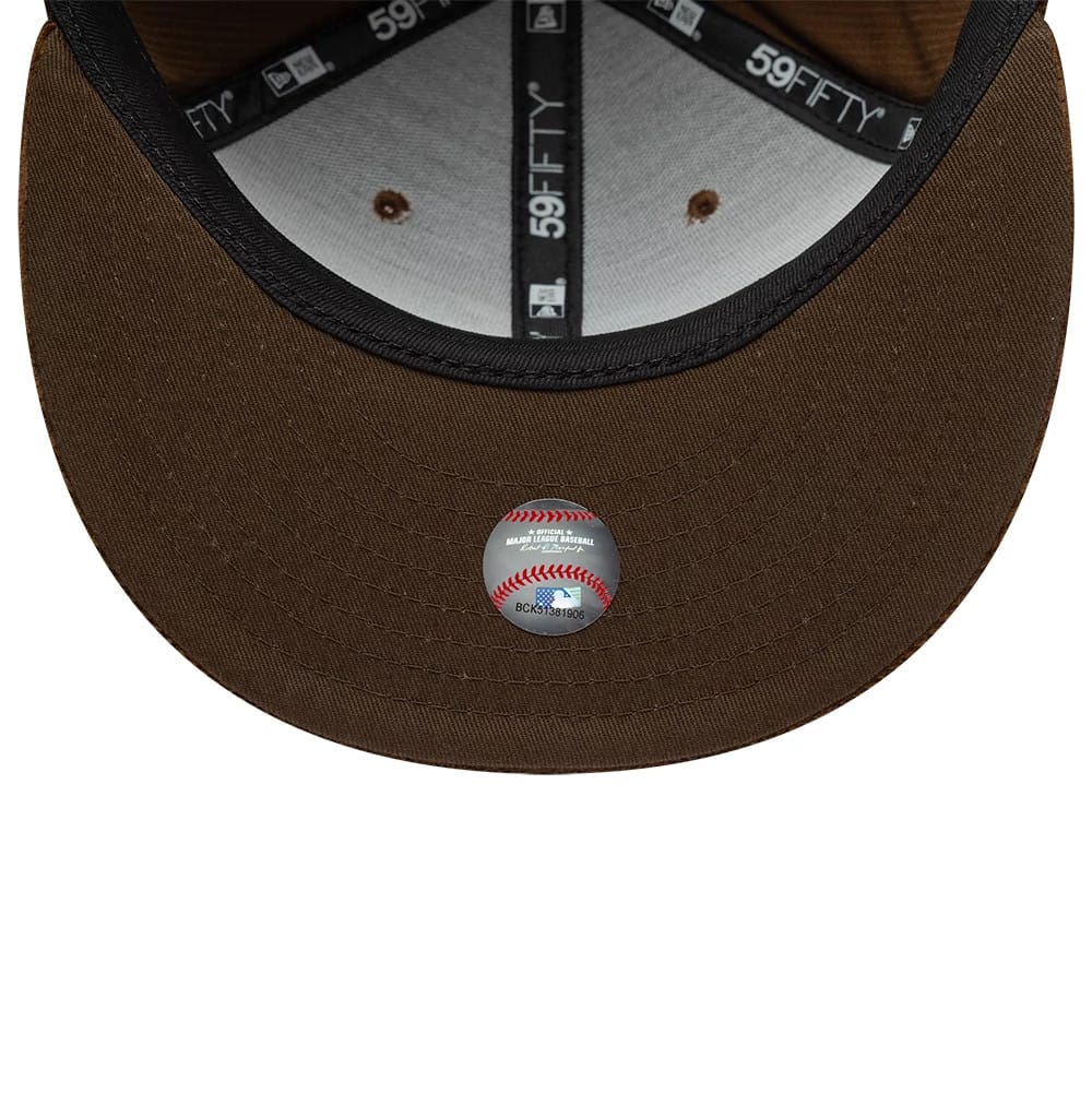This is a Atlanta Braves MLB Cord Dark Brown 59FIFTY Fitted Cap 7