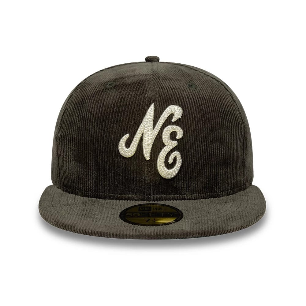 This is a New Era Cord Dark Green 59FIFTY Fitted Cap 3