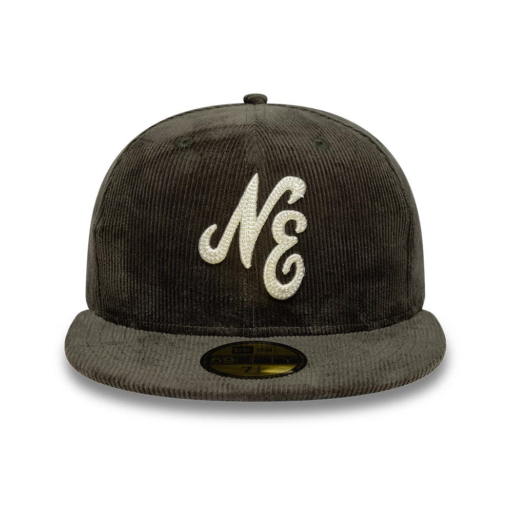 This is a New Era Cord Dark Green 59FIFTY Fitted Cap 3
