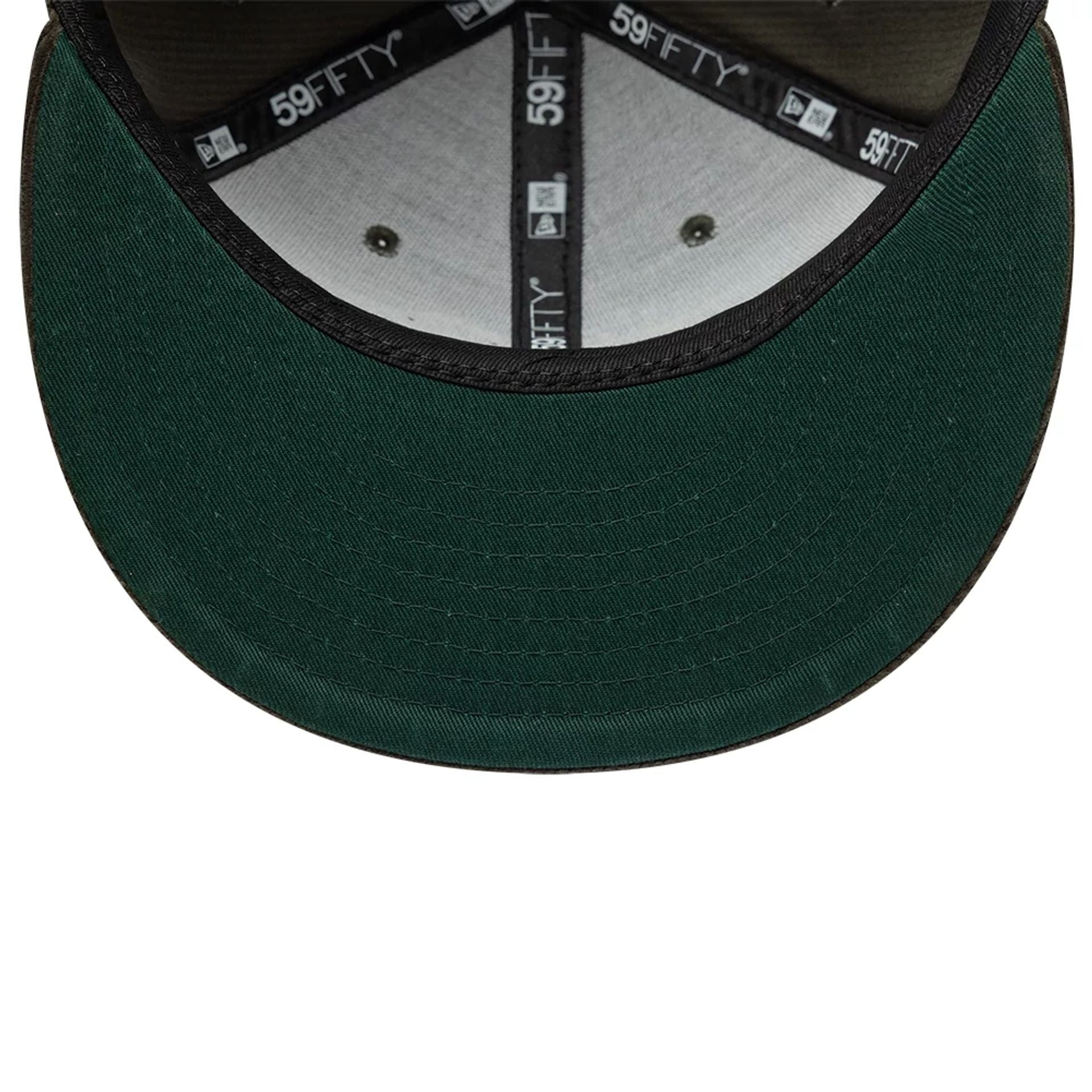This is a New Era Cord Dark Green 59FIFTY Fitted Cap 2