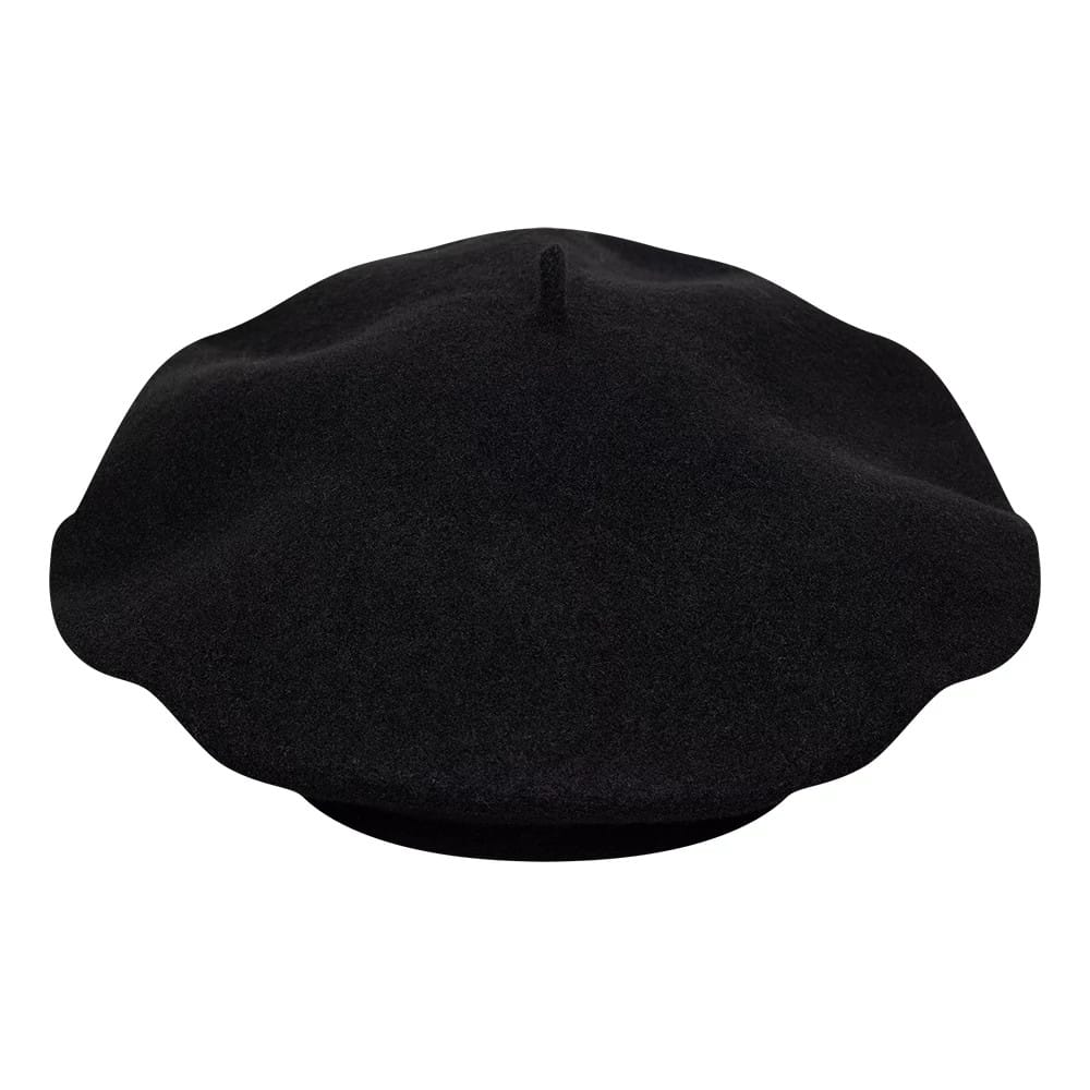 This is a Womens New Era Wool Black Beret 4
