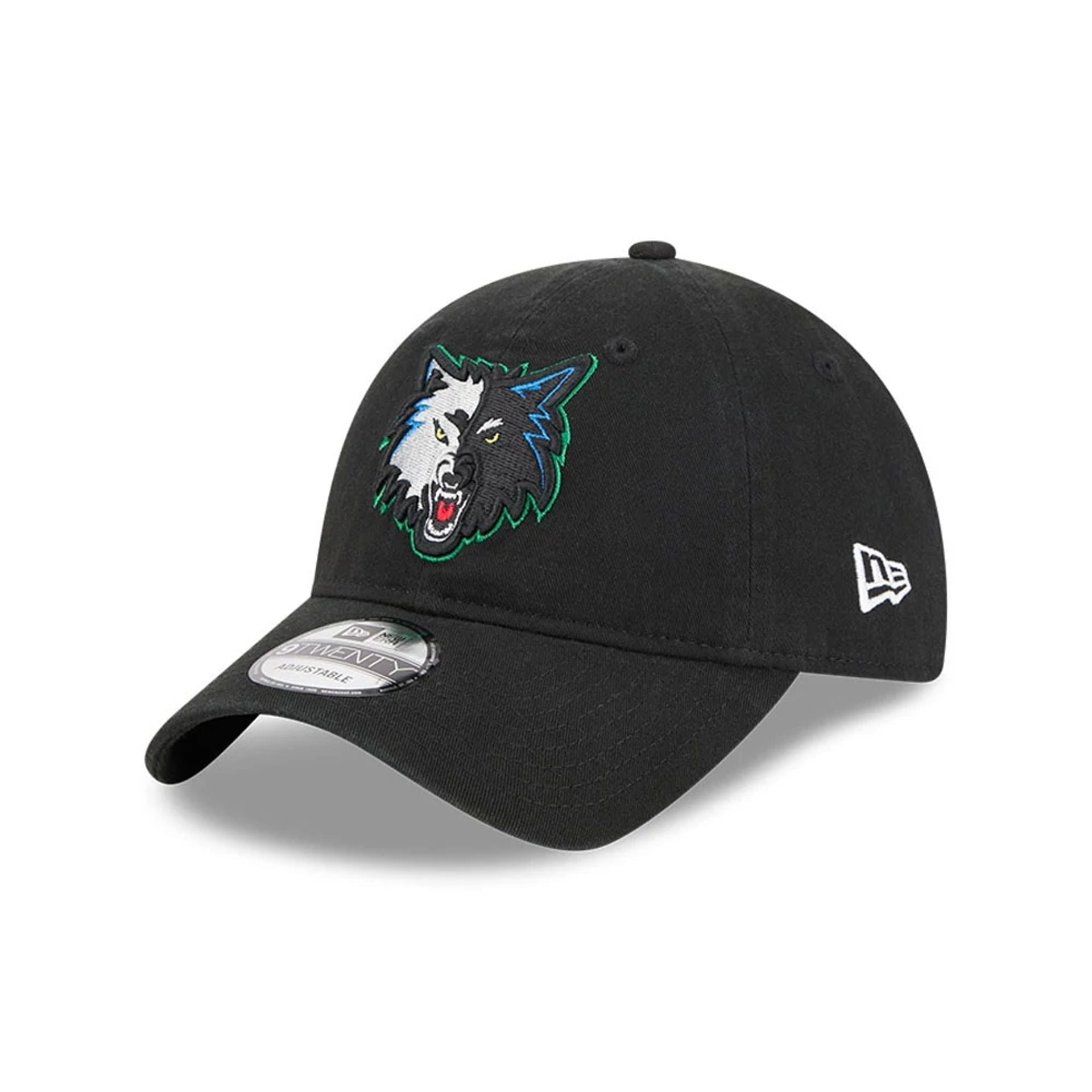 Pictured is this NBA Classic Minnesota Timberwolves 9TWENTY Adjustable cap in black. 1