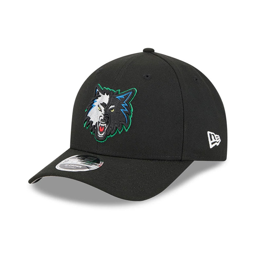 Pictured is this NBA Classic Minnesota Timberwolves 9FORTY M-Crown Adjustable cap in black. 1