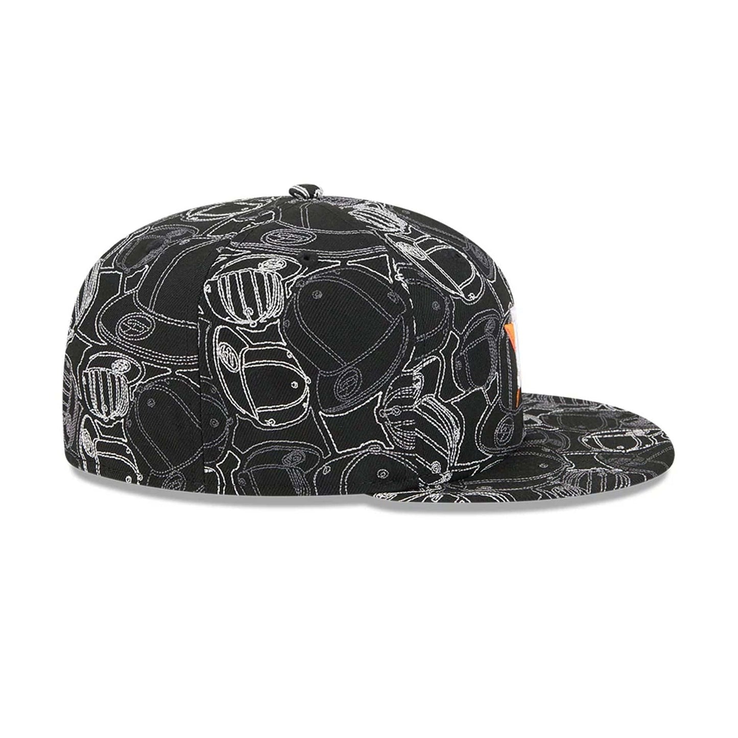 Pictured is this MLB Cap Scramble Houston Astros 59FIFTY Fitted cap in black. 7