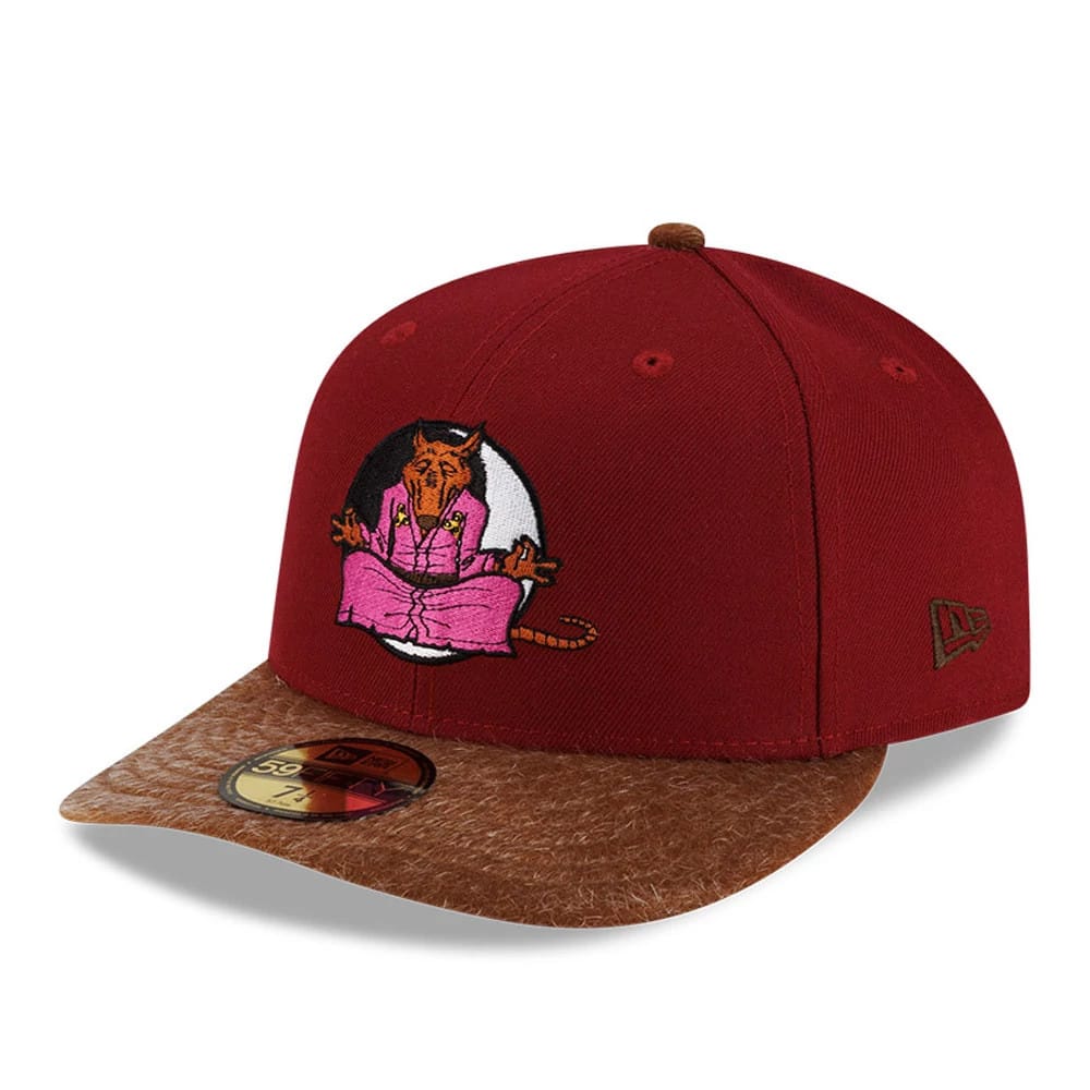 Pictured is this Splinter Teenage Mutant Ninja Turtles 59FIFTY Fitted cap in dark red. 1