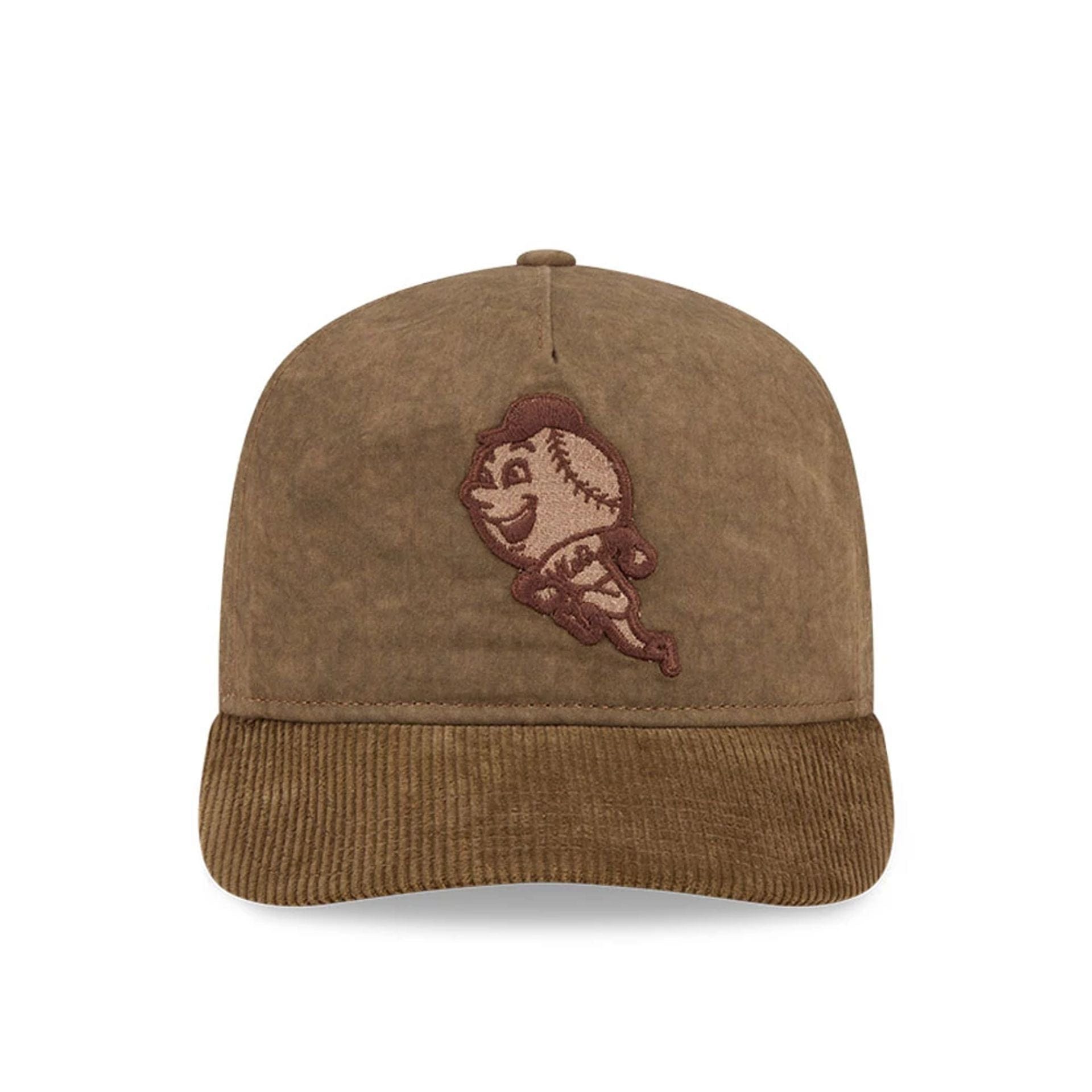 Pictured is this MLB Utility Linen New York Mets 19TWENTY cap in open brown. 2