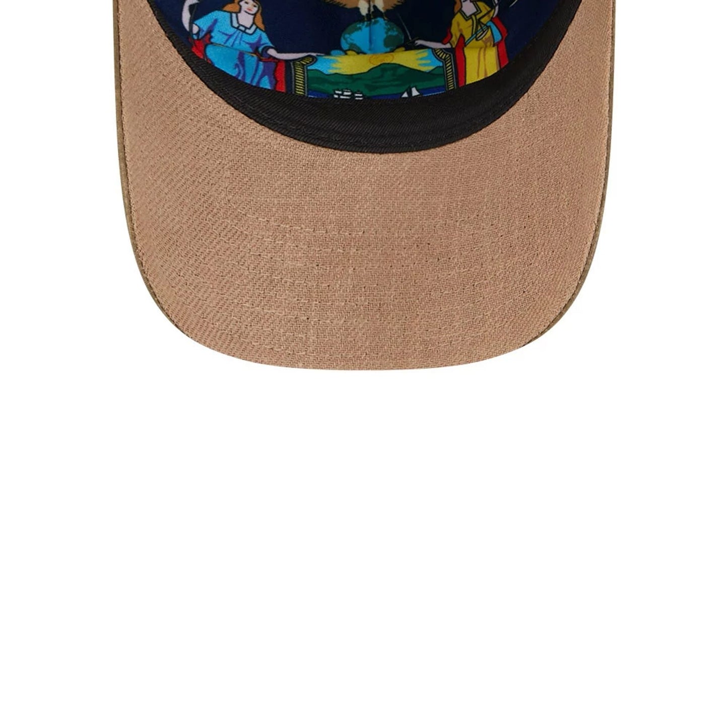 Pictured is this MLB Utility Linen New York Mets 9TWENTY A-Frame cap in open brown. 7