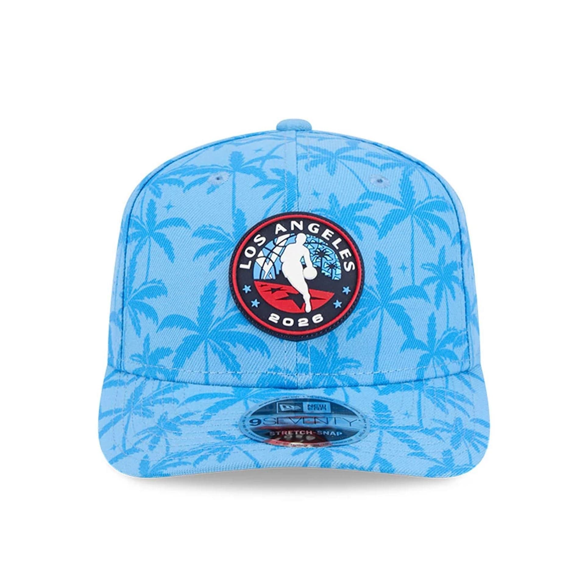 Pictured is this NBA All Star Game 2026 Logo 9SEVENTY Stretch Snap cap in blue. 2