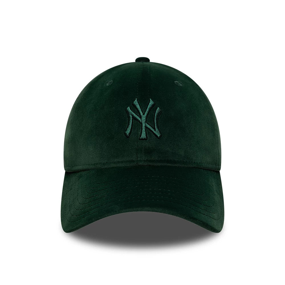This is a New York Yankees MLB Velour Dark Green 9TWENTY Bow Back Adjustable Cap 3