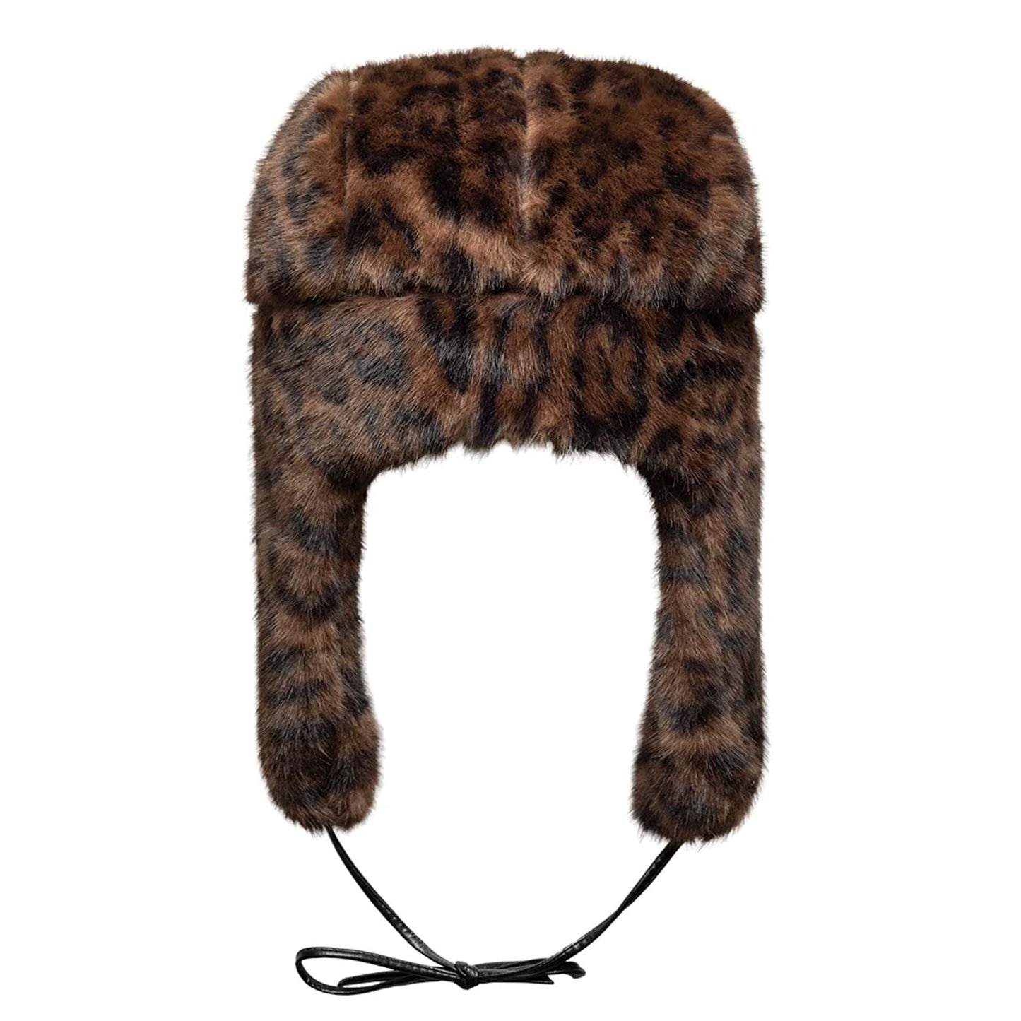 Pictured is this New Era Leopard Trapper hat in Brown. 9