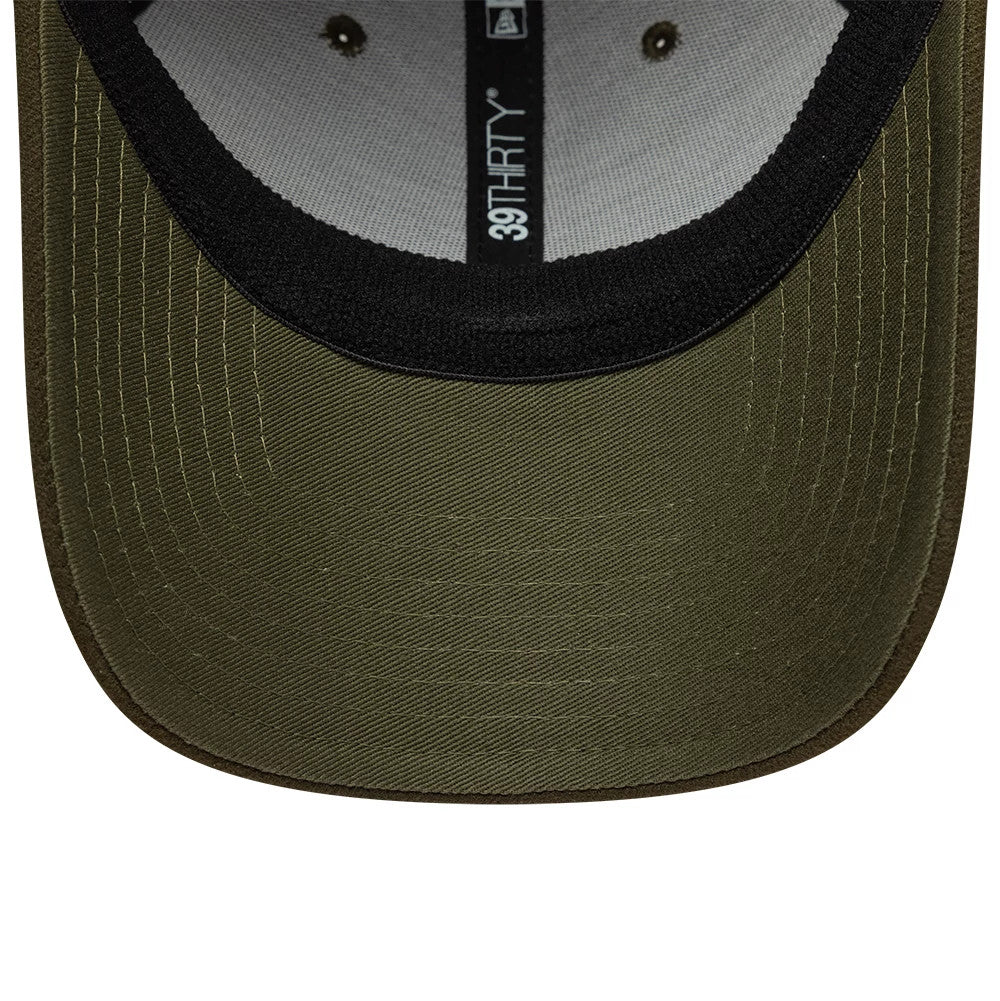 Pictured in this New Era Green 39THIRTY Downflap Stretch Fit Cap 7