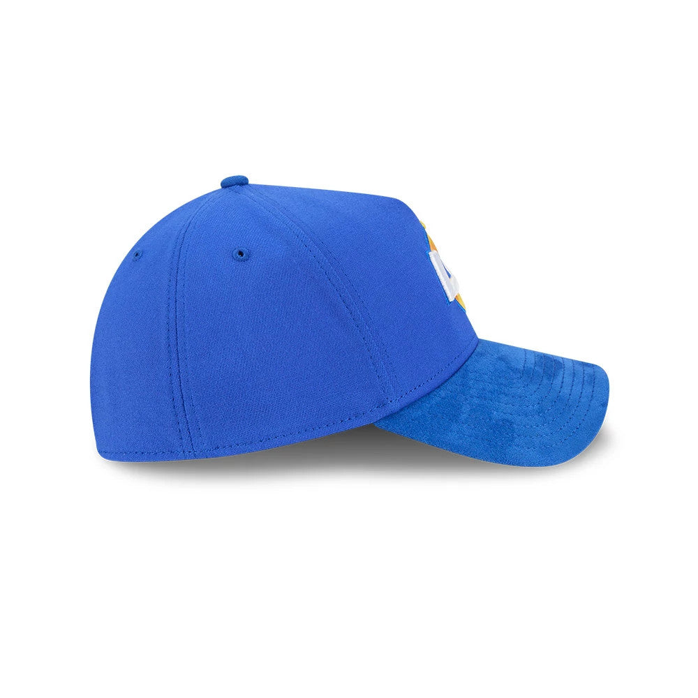 Pictured is this NFL Suede LA Rams 39THIRTY A-Frame Stretch Fit cap in Blue. 7