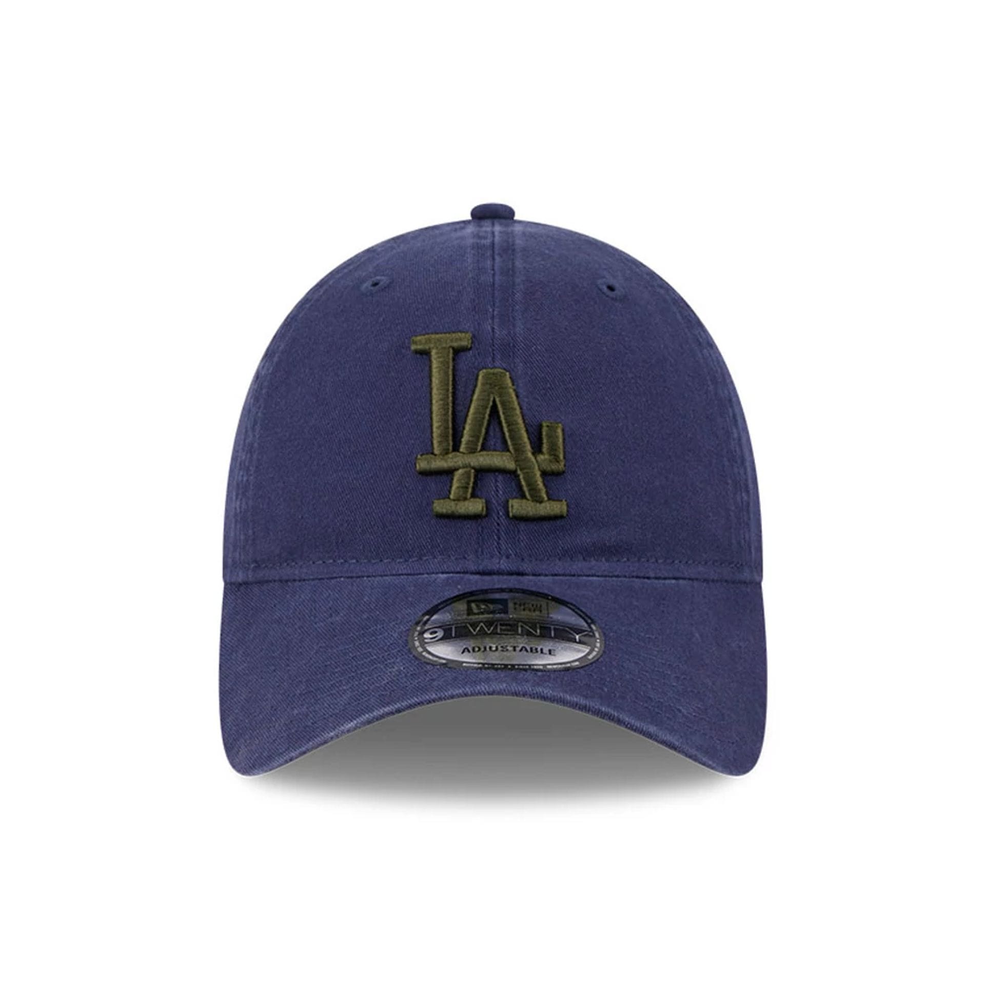Pictured is this MLB Rifle Green LA Dodgers 9TWENTY cap in navy. 2