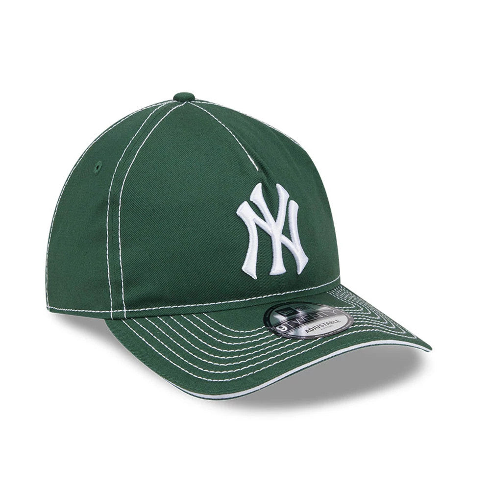 Pictured is this MLB Contrast New York Yankees 9TWENTY A-Frame cap in dark green. 3
