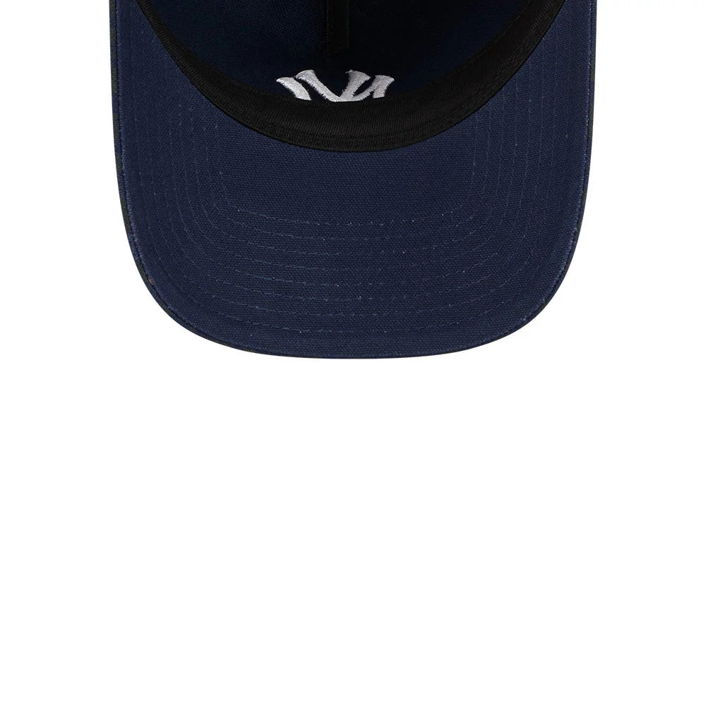 Pictured is this MLB Leopard New York Yankees 9TWENTY A-Frame cap in dark blue. 7