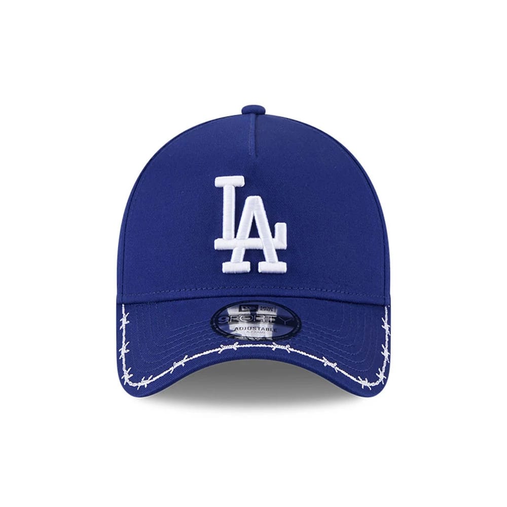 Pictured is this MLB Barb Visor LA Dodgers 9FORTY A-Frame cap in Dark blue. 3