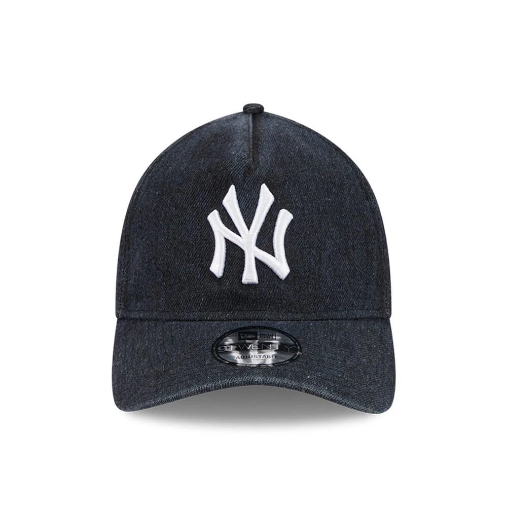 Pictured is this MLB Overwash New York Yankees 9TWENTY A-Frame cap in navy. 2