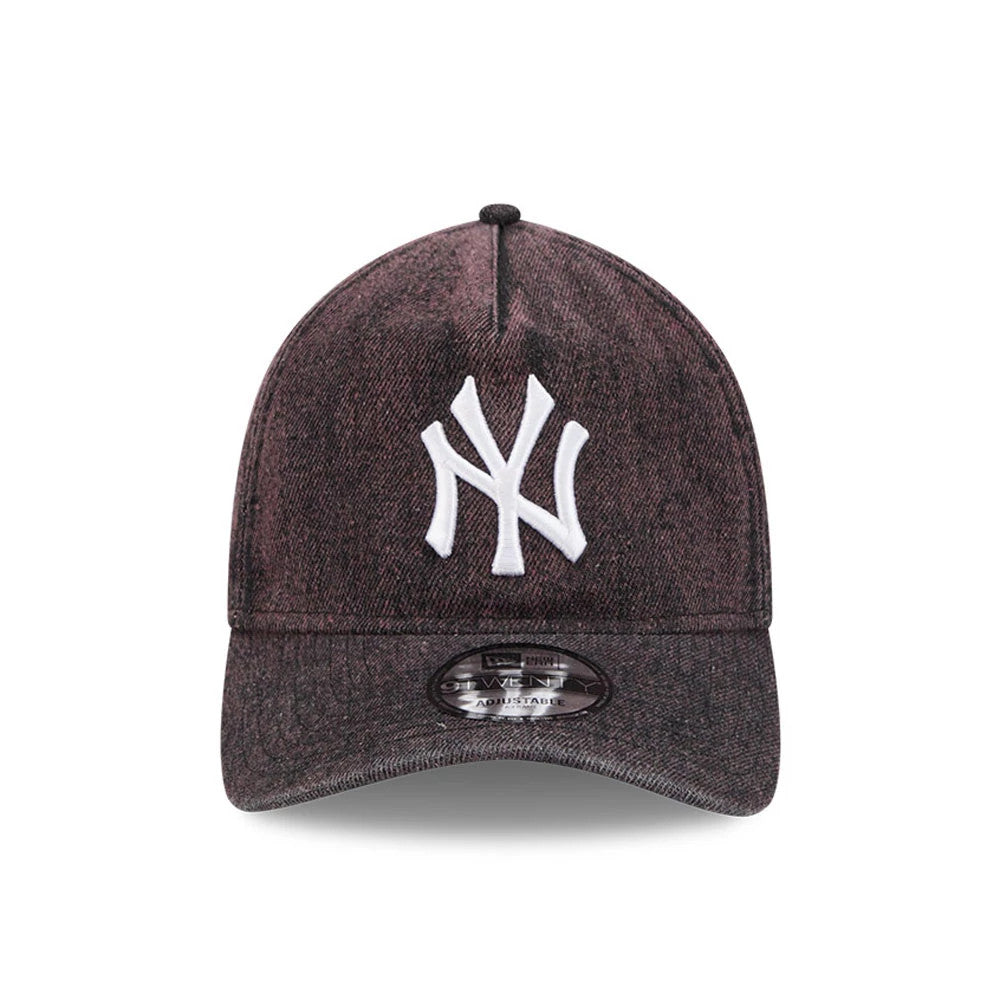 Pictured is this MLB Overwash New York Yankees 9TWENTY A-Frame cap in Charcoal. 2
