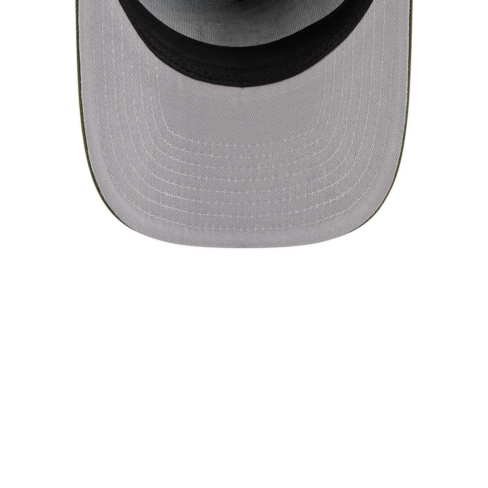 Pictured is this NFL Rifle Green Kansas City Chiefs 9FIFTY A-Frame Snapback cap in dark green. 2