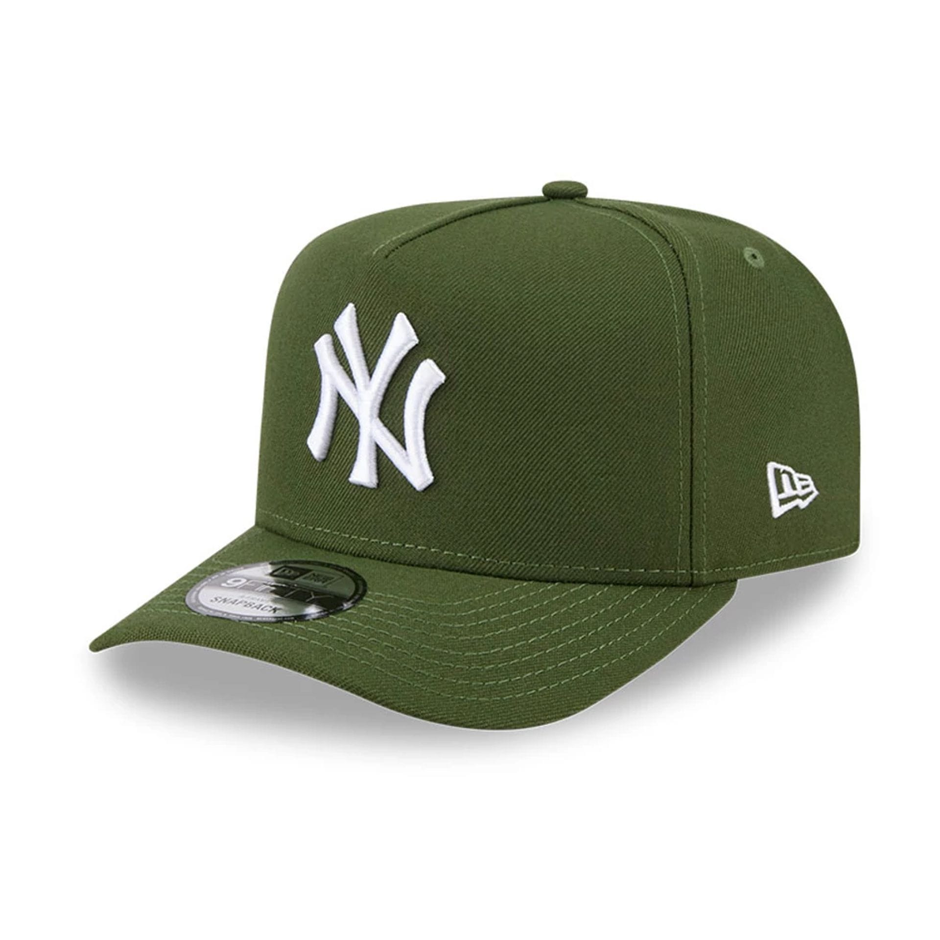 Pictured is this MLB Rifle Green New York Yankees 9FIFTY A-Frame Snapback cap in dark green. 1