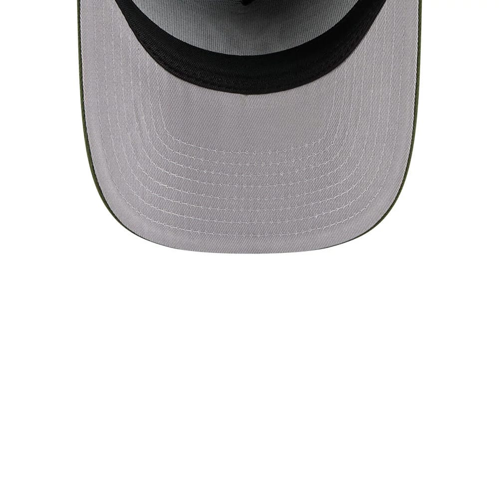 Pictured is this MLB Rifle Green New York Yankees 9FIFTY A-Frame Snapback cap in dark green. 2