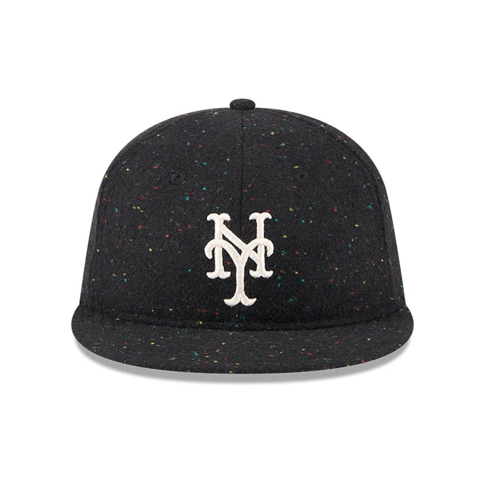 Pictured is this MLB Speckled Wool New York Mets Retro Crown 9FIFTY cap in black. 3