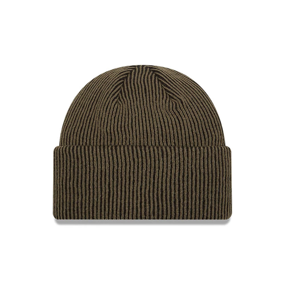 Pictured is this MLB Rib New York Yankees Cuff Knit Beanie hat in Dark Green. 2