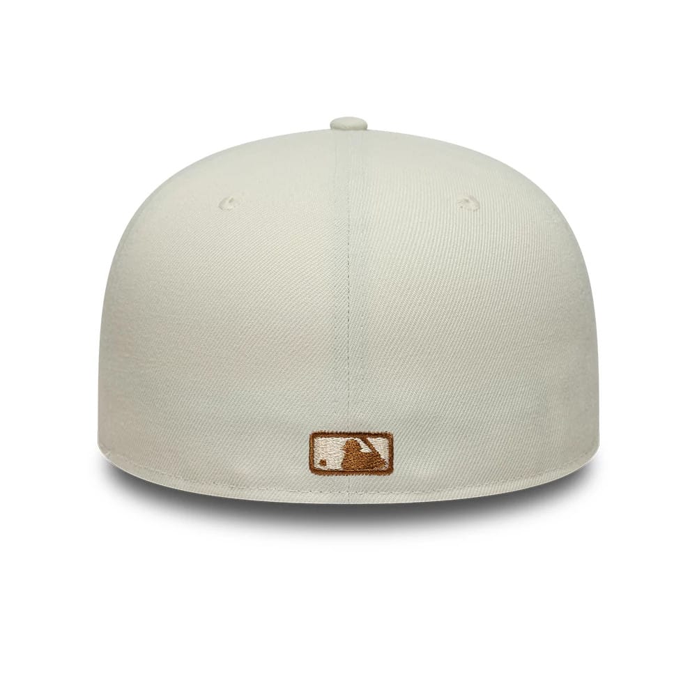 This is a LA Dodgers Animal Print Beige 59FIFTY Fitted Cap 4