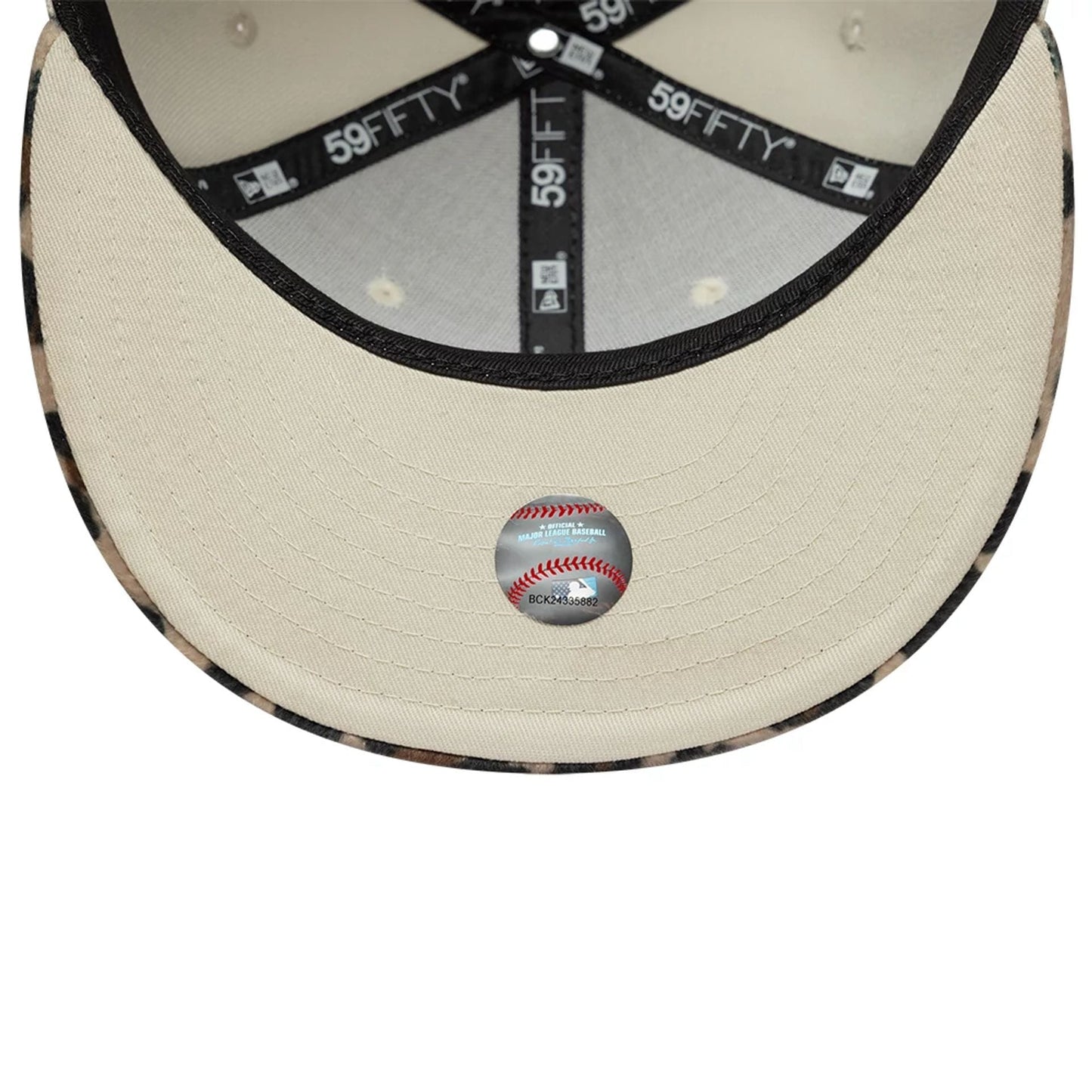 This is a New York Yankees Animal Print Leopard Beige 59FIFTY Fitted Cap 7