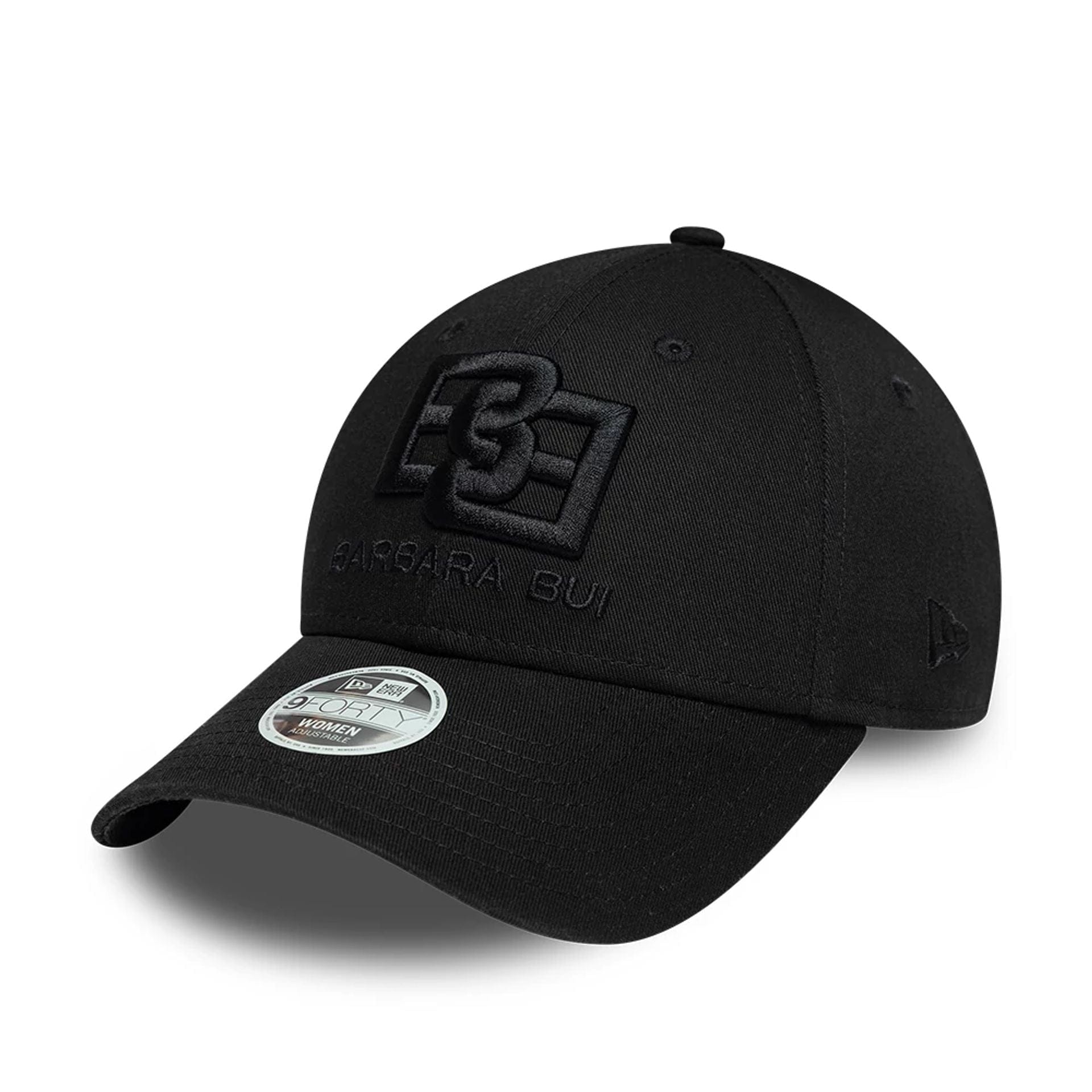 Pictured is this Womens New Era X Barbara Bui Core 9FORTY cap in black. 1