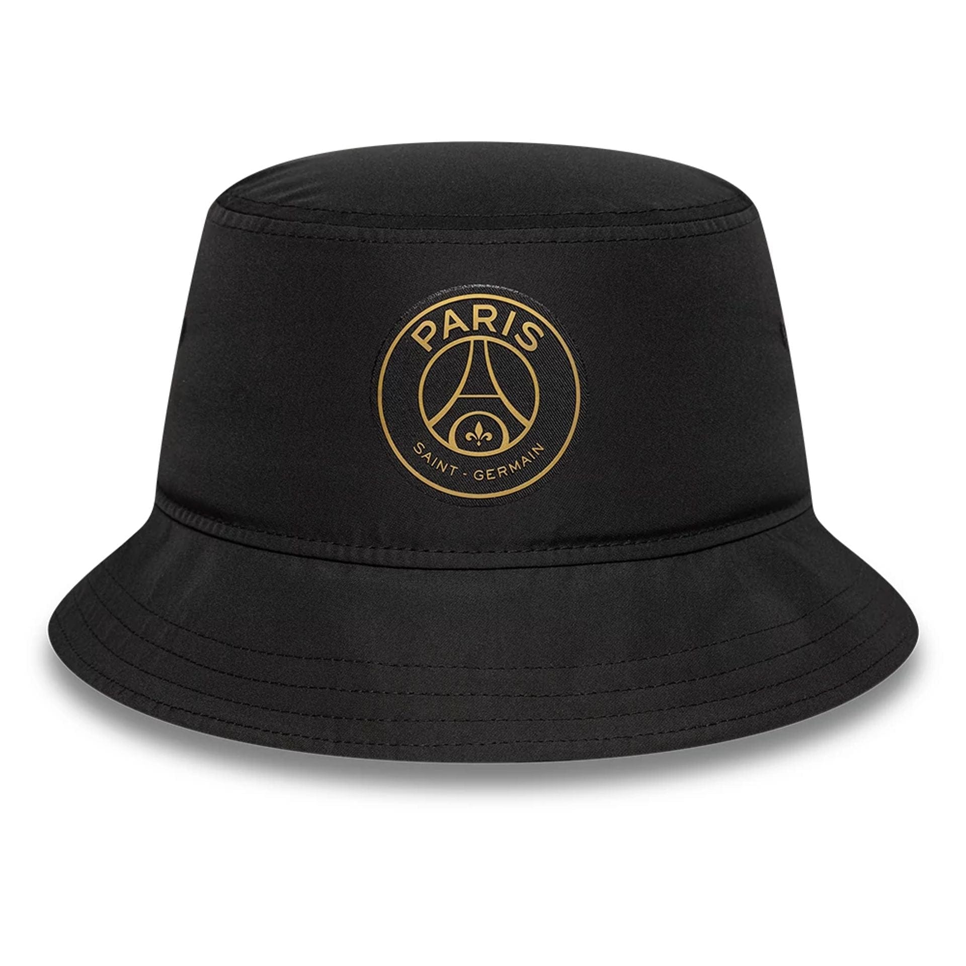 Pictured is this Black Gold Paris Saint Germain Bucket hat in black. 2