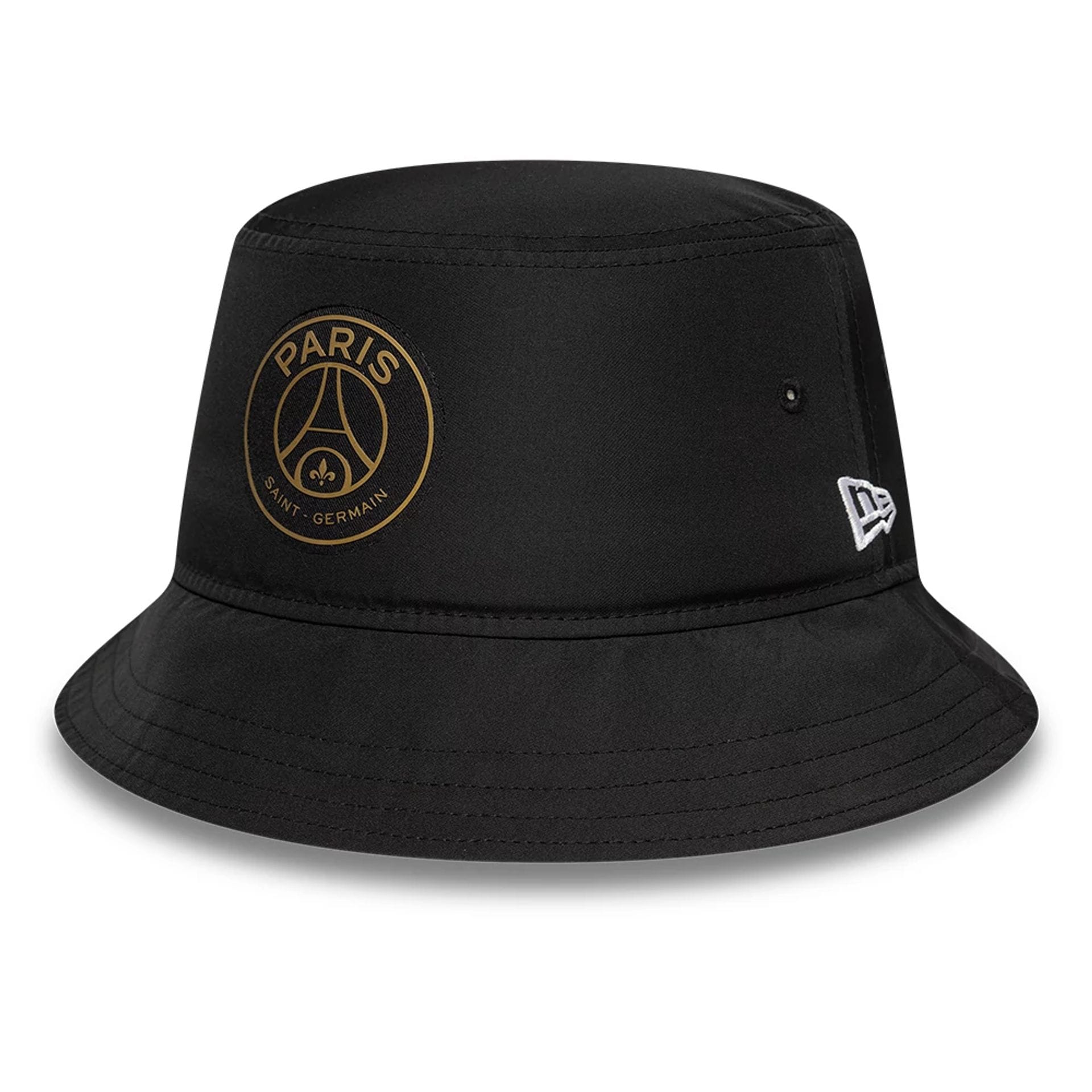 Pictured is this Black Gold Paris Saint Germain Bucket hat in black. 1