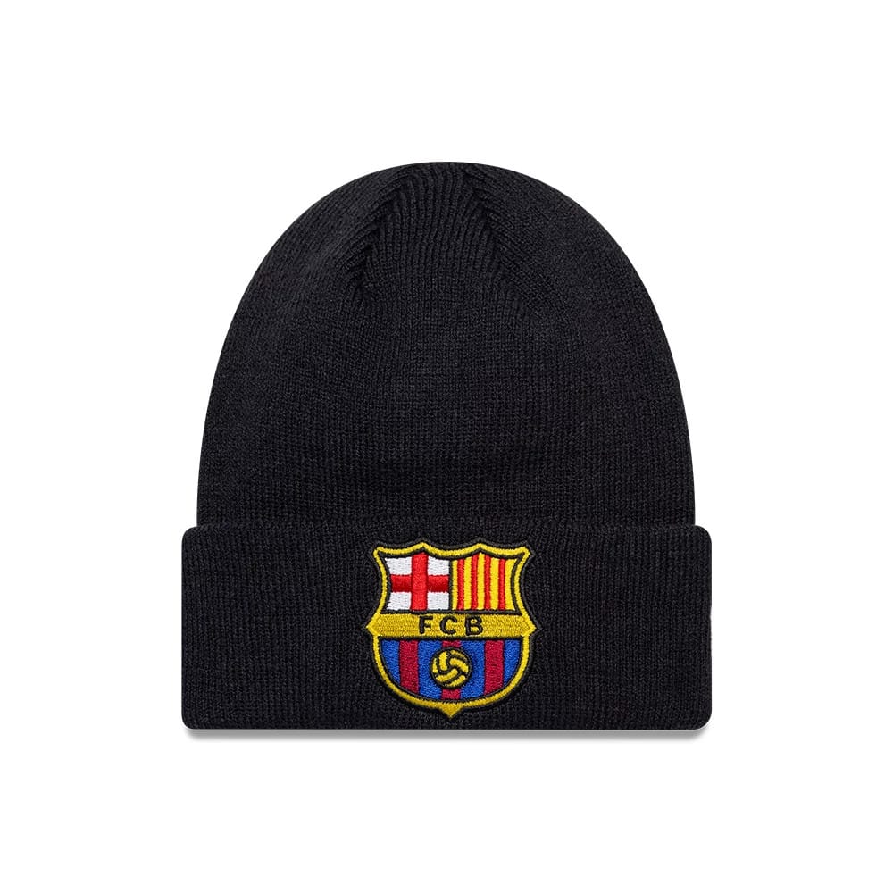 This is a FC Barcelona Youth Core Navy Cuff knit Beanie Hat 1