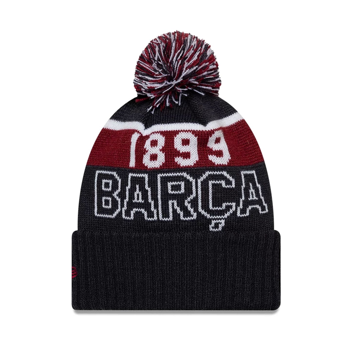 This is a FC Barcelona Youth Core Navy Sport knit Beanie Hat 2