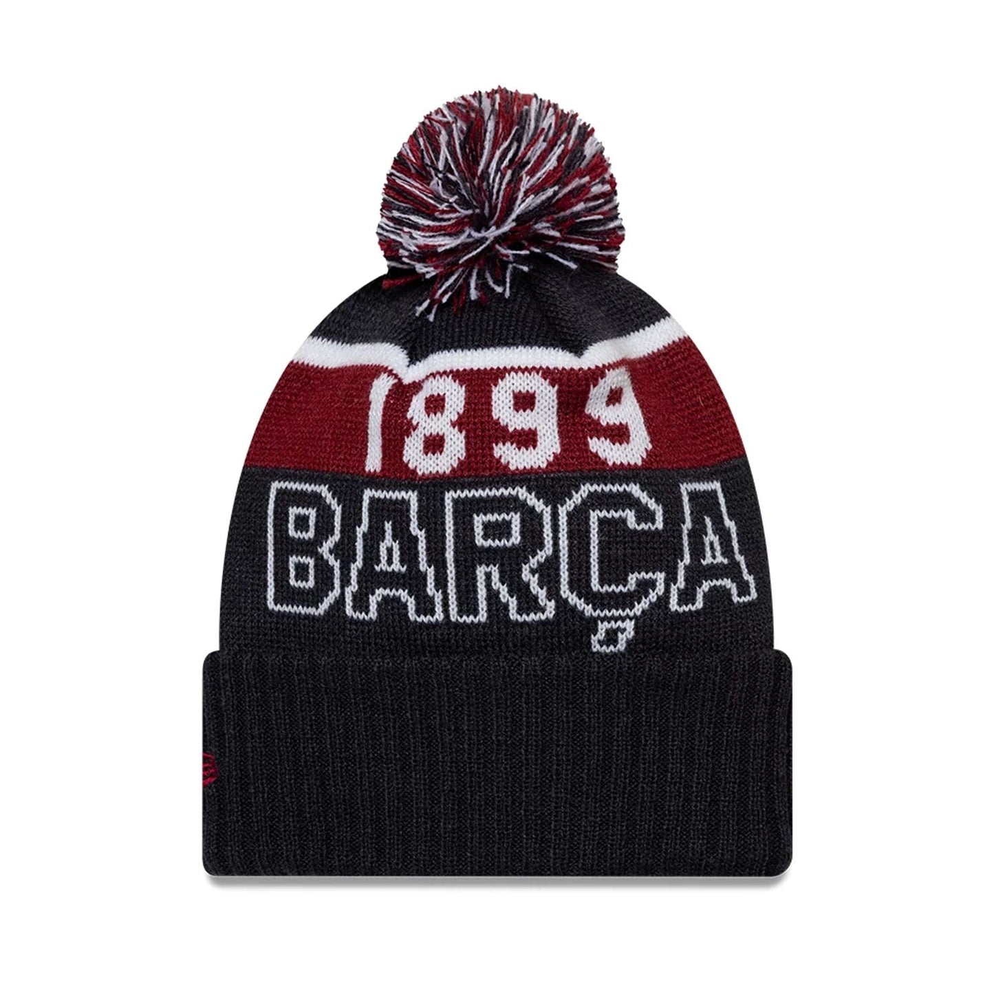 This is a FC Barcelona Youth Core Navy Sport knit Beanie Hat 2