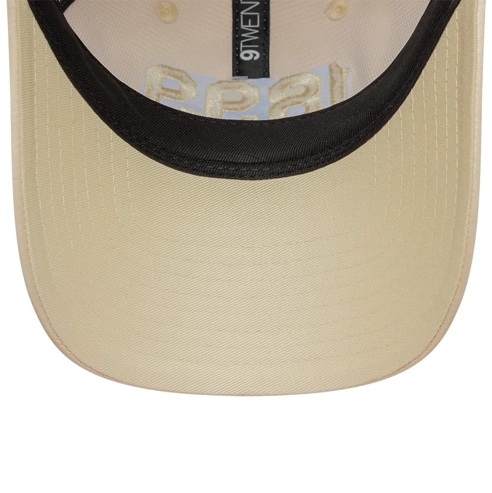 This is a FC Barcelona Womens Rhinestone Light Beige 9TWENTY Adjustable Cap 5