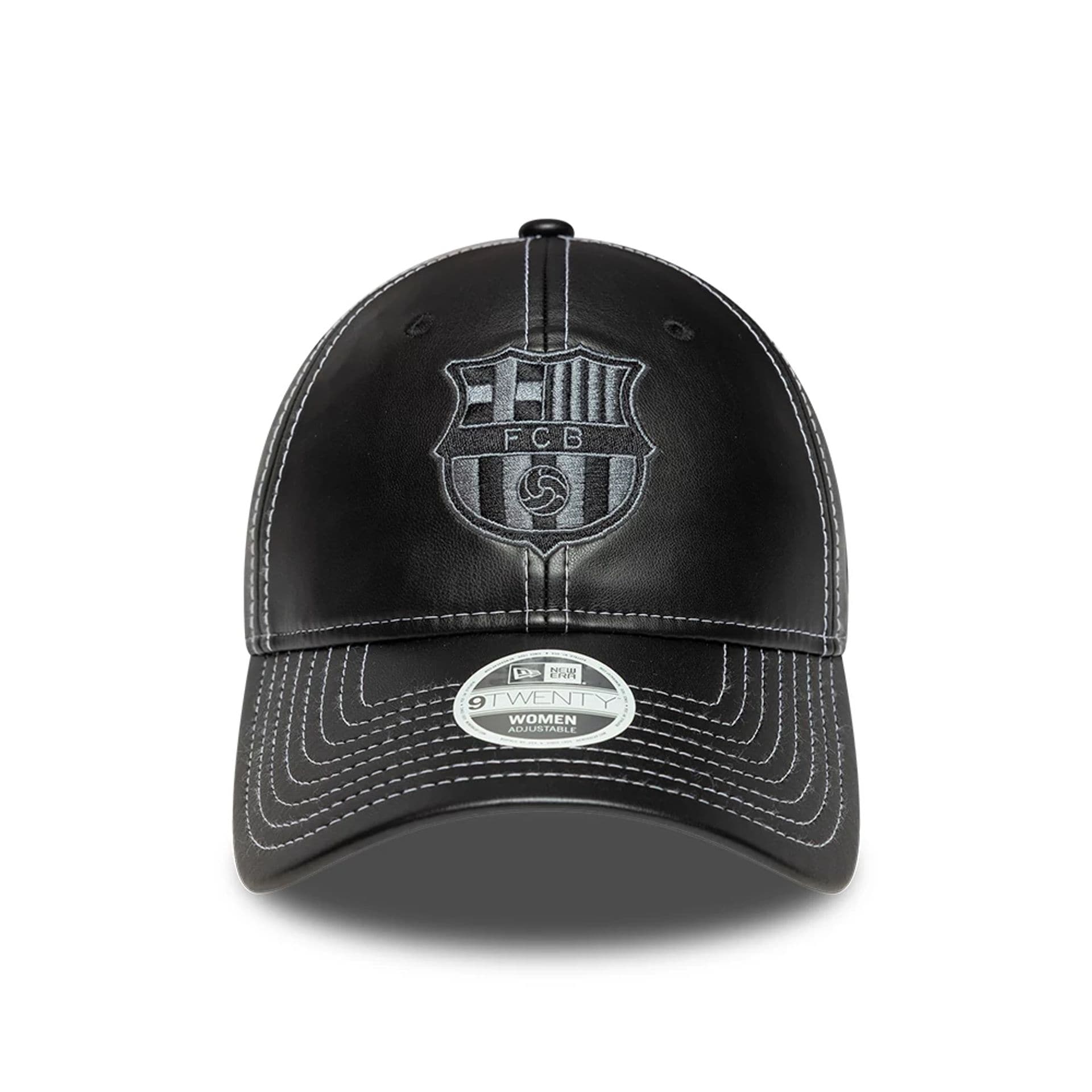 This is a FC Barcelona Womens PU Black 9TWENTY Adjustable Cap 2