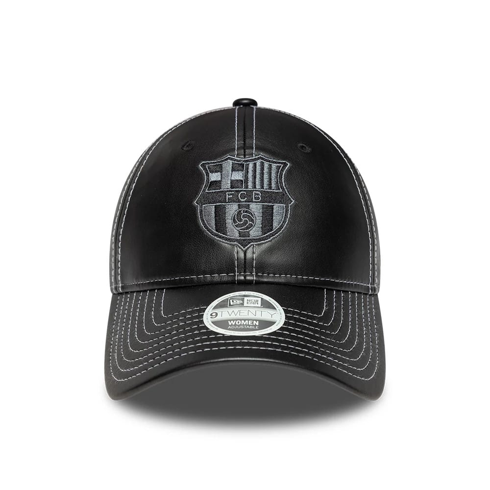 This is a FC Barcelona Womens PU Black 9TWENTY Adjustable Cap 2