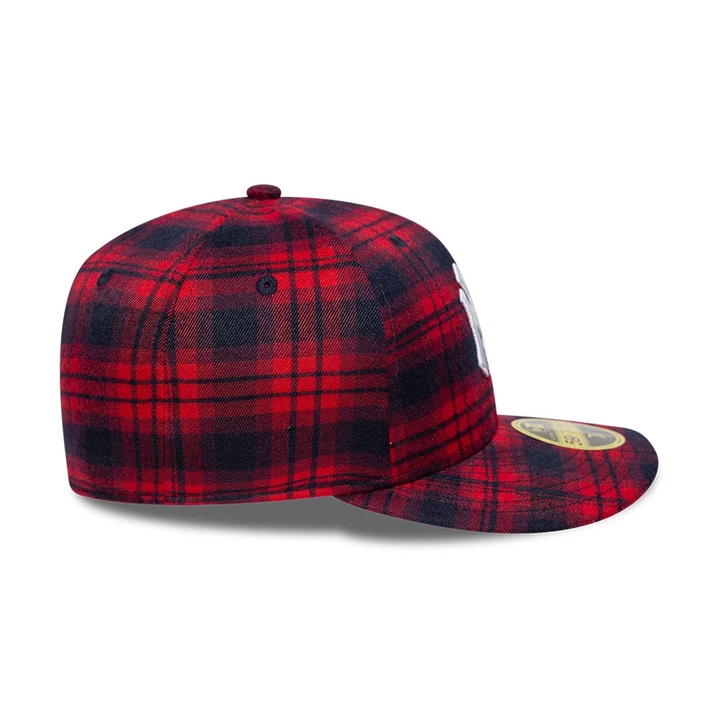 Pictured is this MLB Check New York Yankees Low Profile 59FIFTY Fitted cap in red. 7