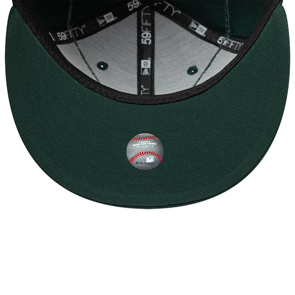 Pictured is this MLB Beaded Wings New York Yankees 59FIFTY Fitted cap in dark green. 7