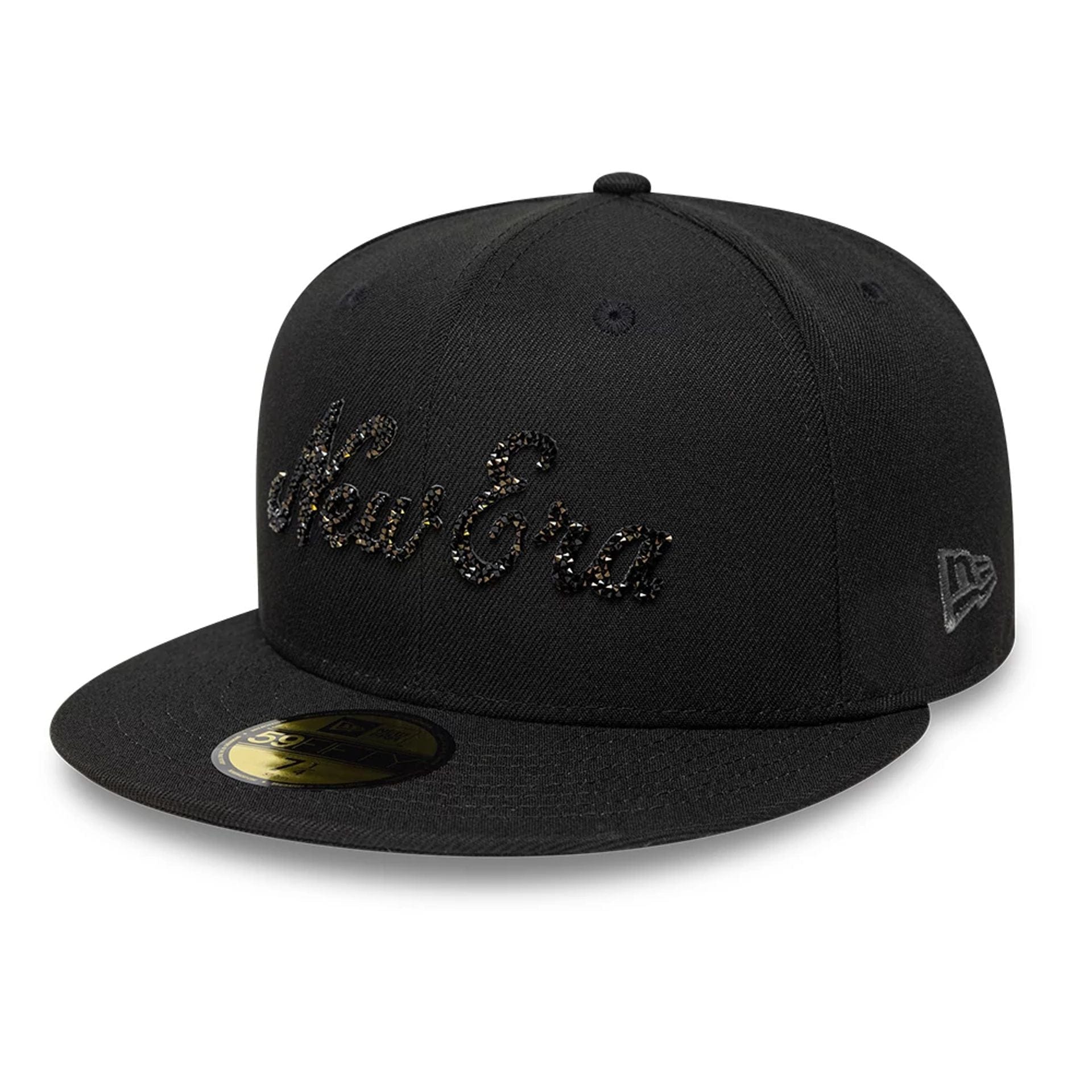 Pictured is this New Era Gem 59FIFTY Fitted cap in black. 1