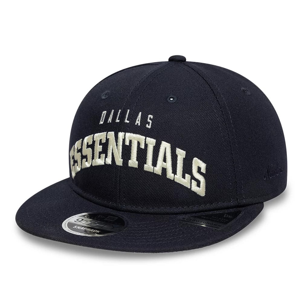 This is a Dallas Cowboys Fear Of God x NFL Navy Retro Crown 9FIFTY Adjustable Cap 1